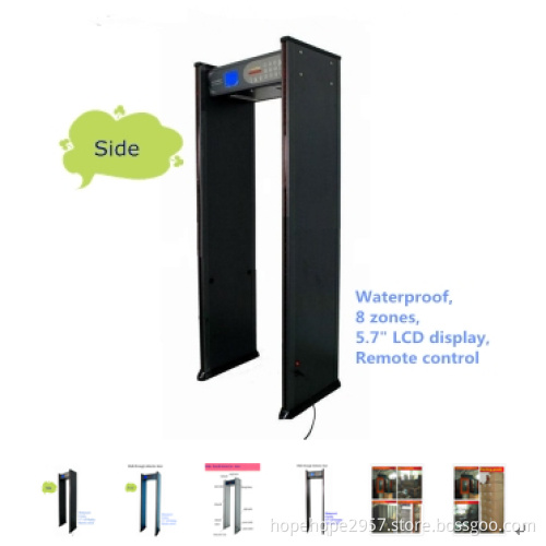 Saful TS-WD800 High sensitivity 8 zones metal detector door with pillar lamp LCD display